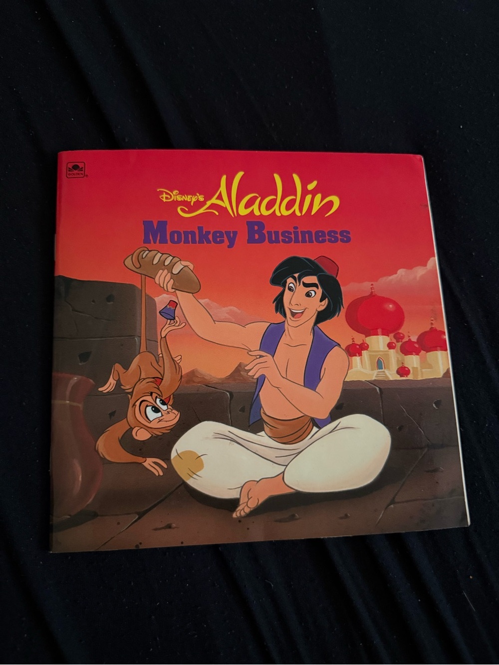 Vintage 1993 Disney’s Aladdin: Monkey Business Golden Look-Look Kids book